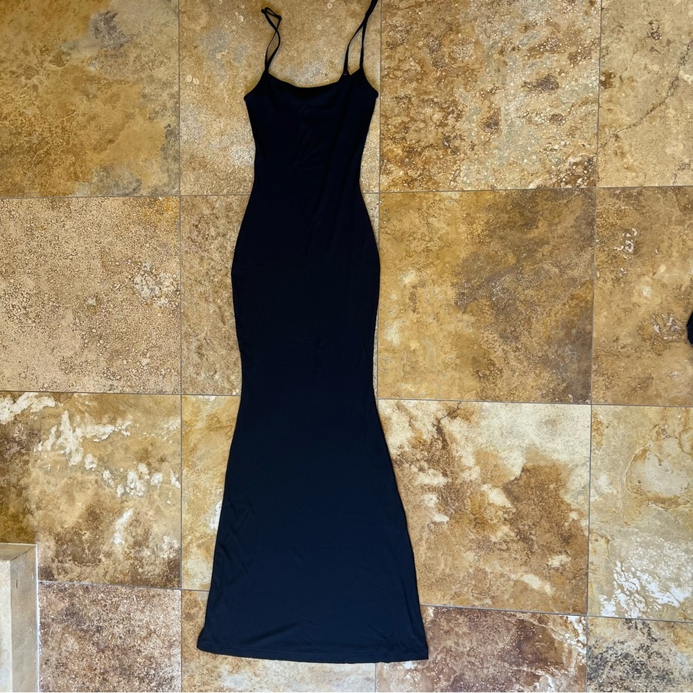 Elegant SKIMS Black Maxi Dress